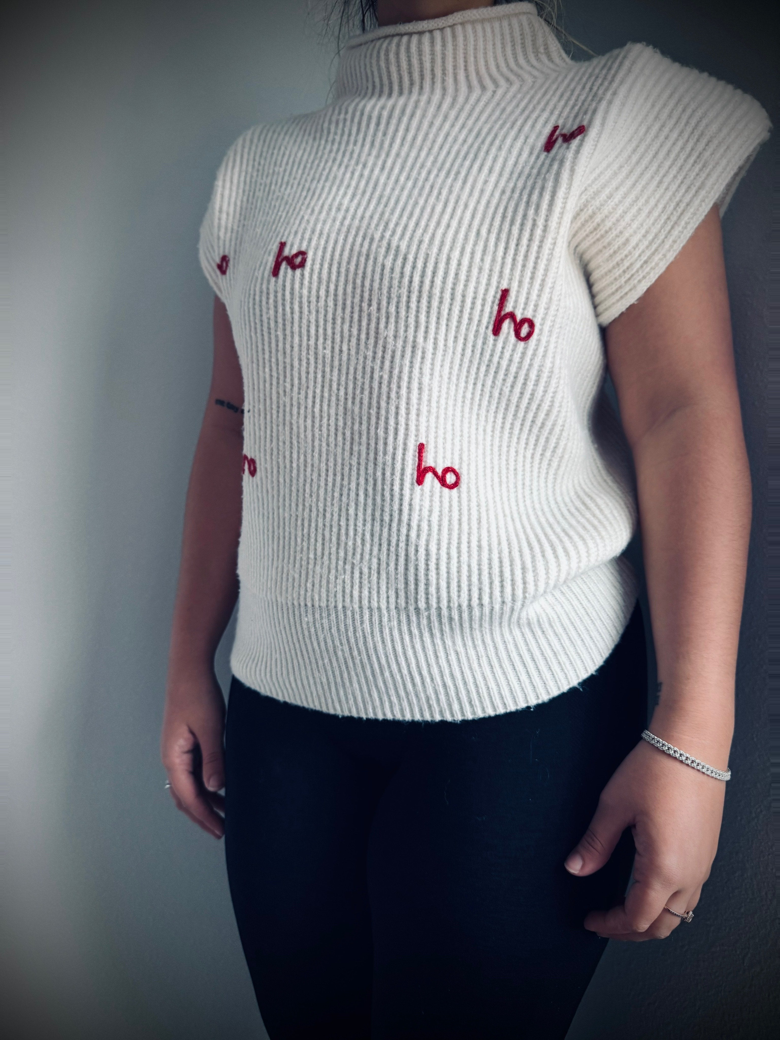 Ho Ho Ho Sleeveless Sweater