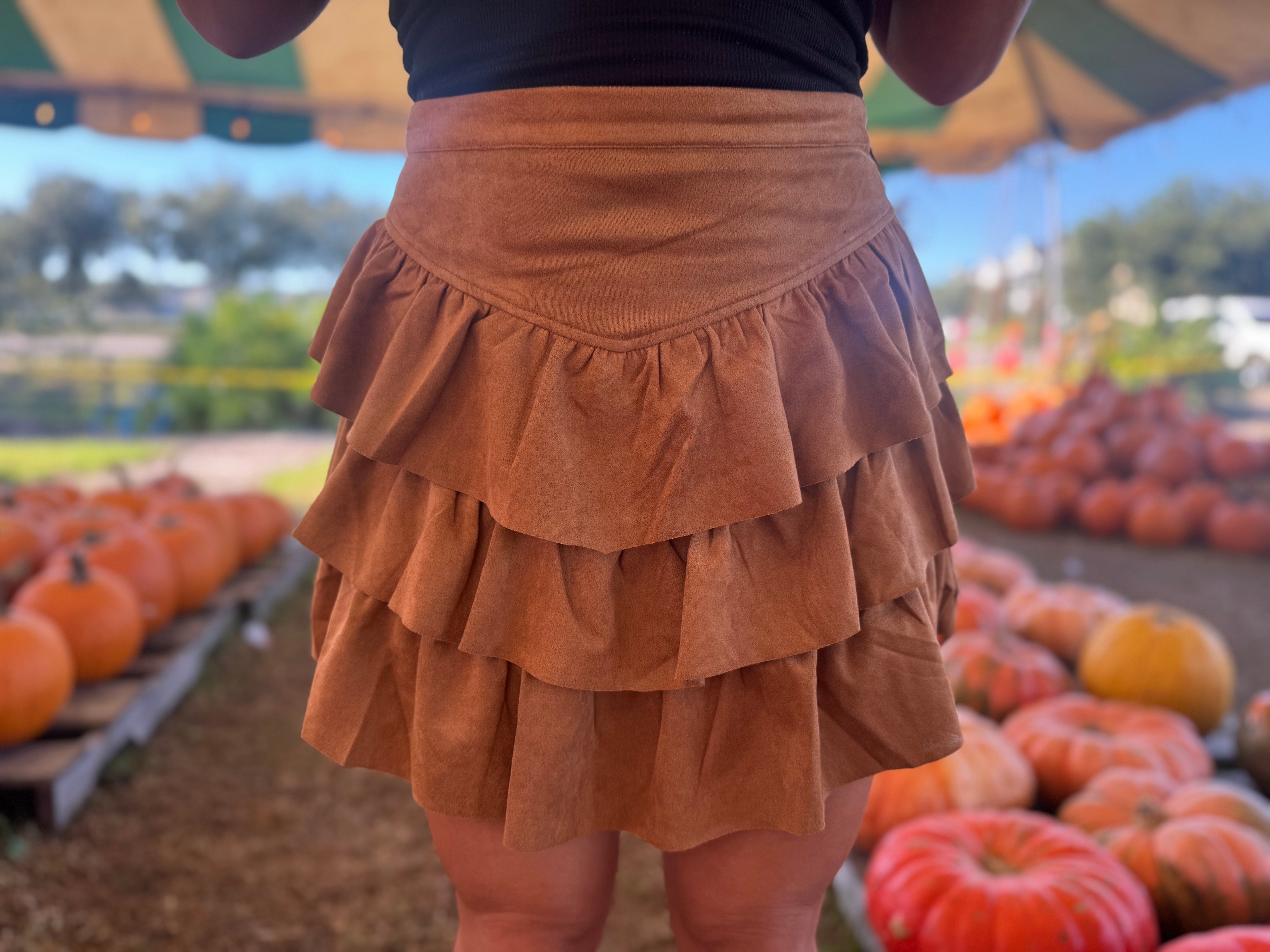 Suede Mini Skirt