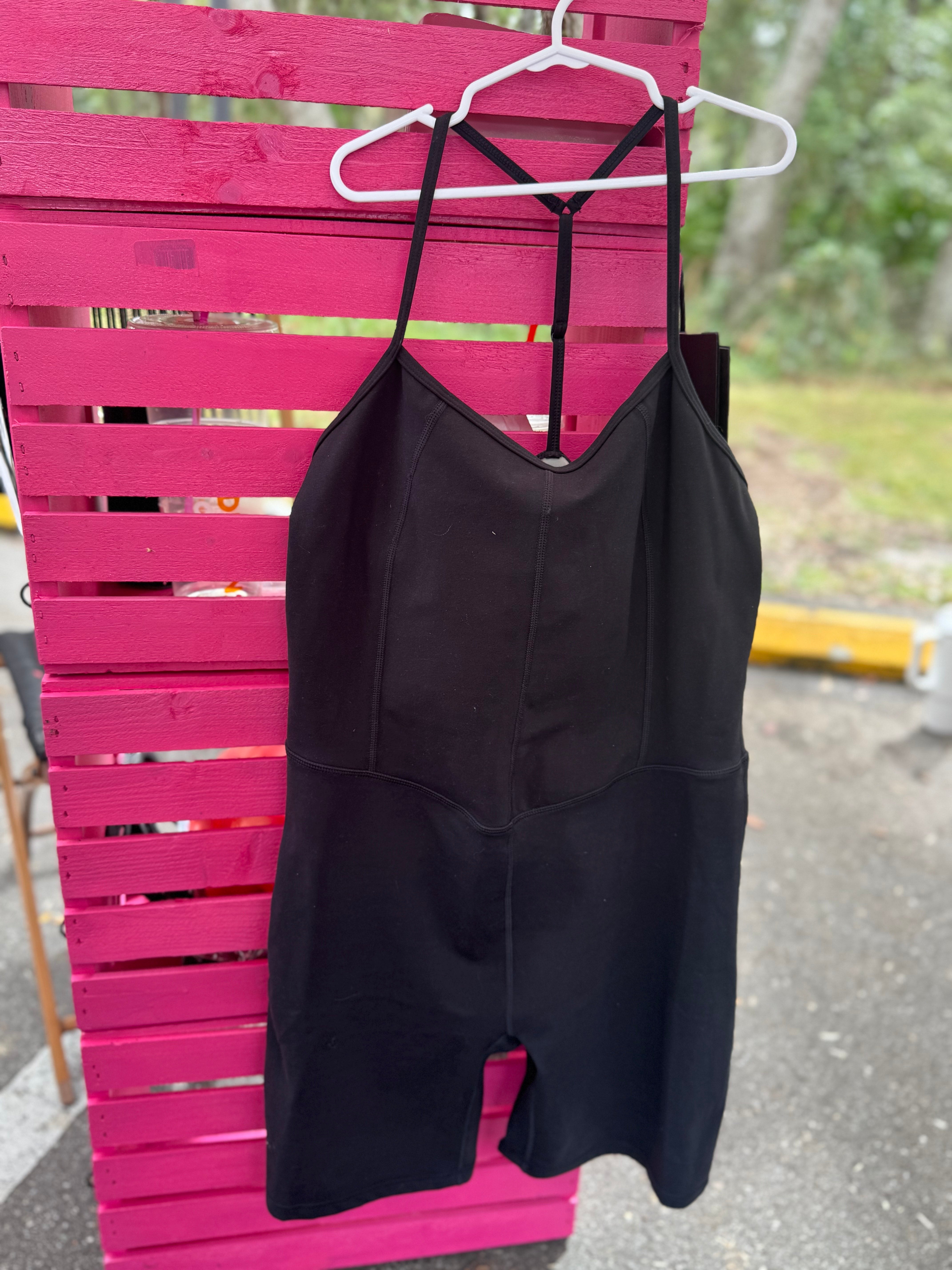 Black Razor Back Romper