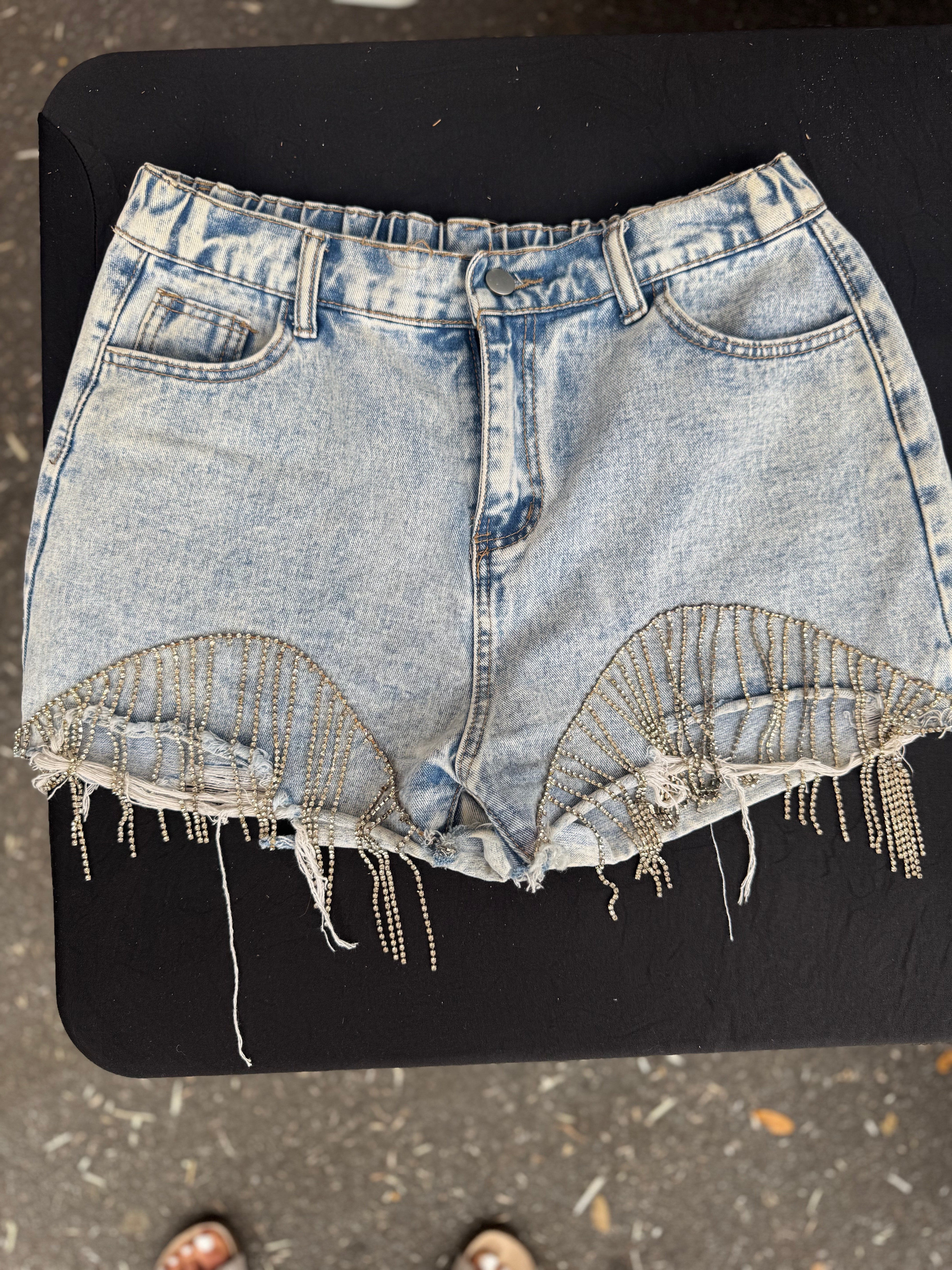 Sparkle Denim Shorts